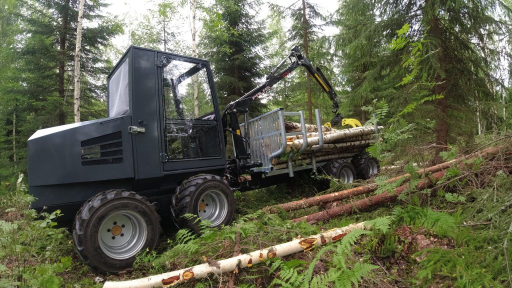 Megamax mini forestry forwarder
